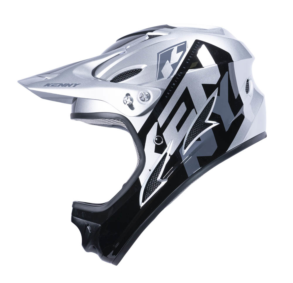Graphic Downhill Helmet Silver